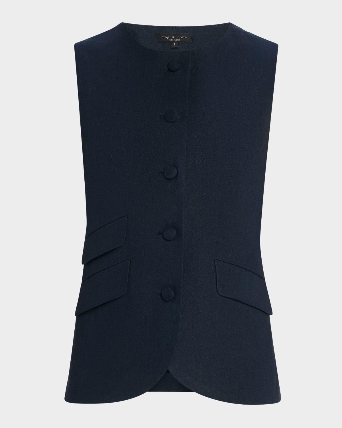 slade crew linen vest