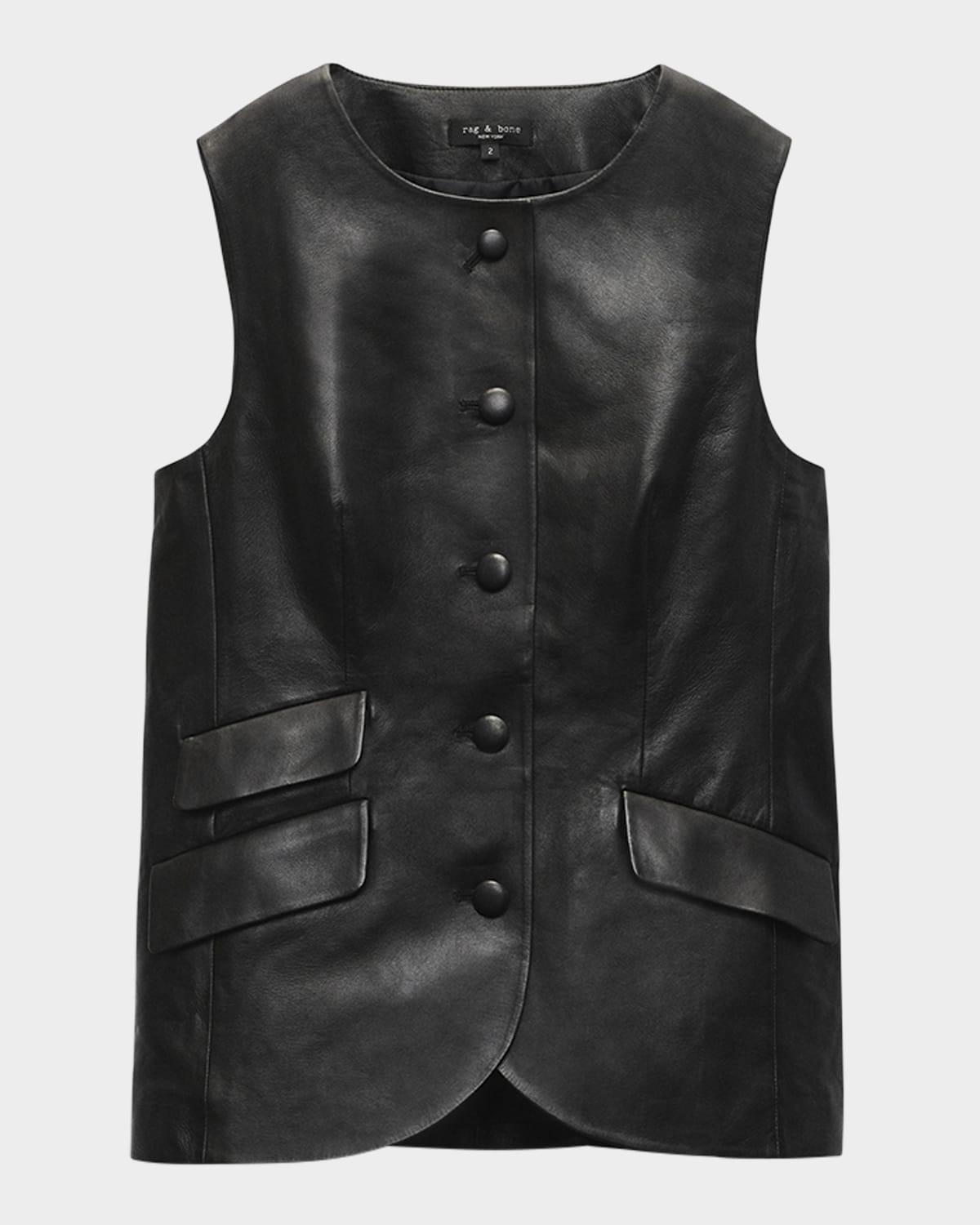 slade leather vest