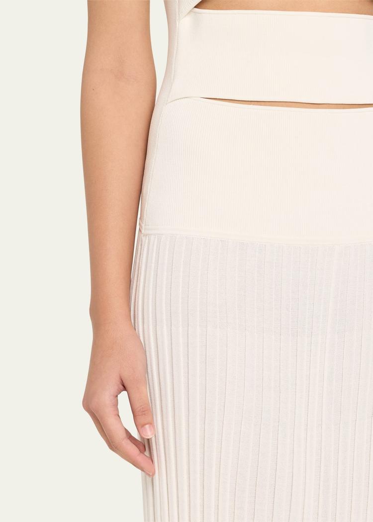 slash asymmetric midi tank dress