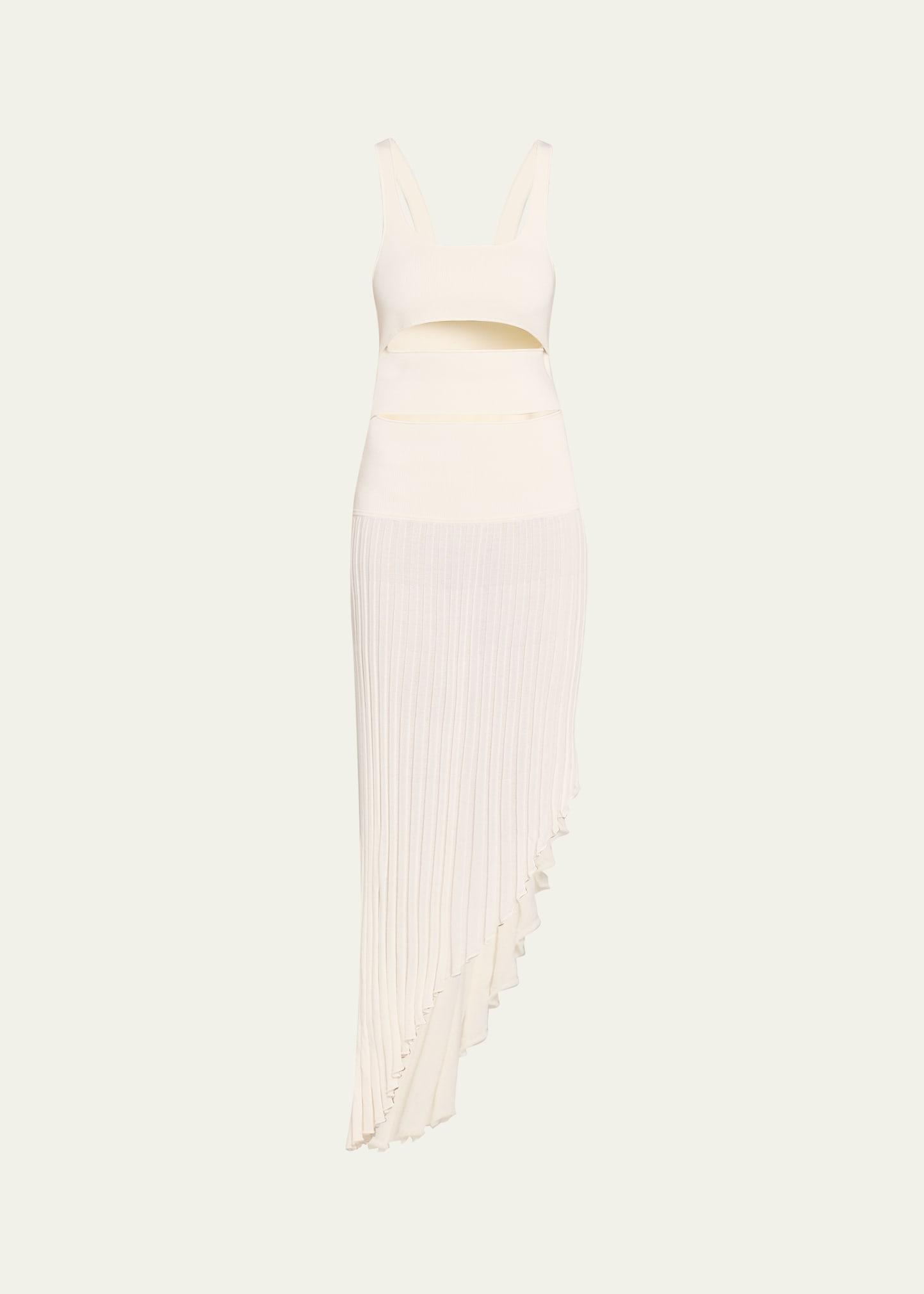 slash asymmetric midi tank dress