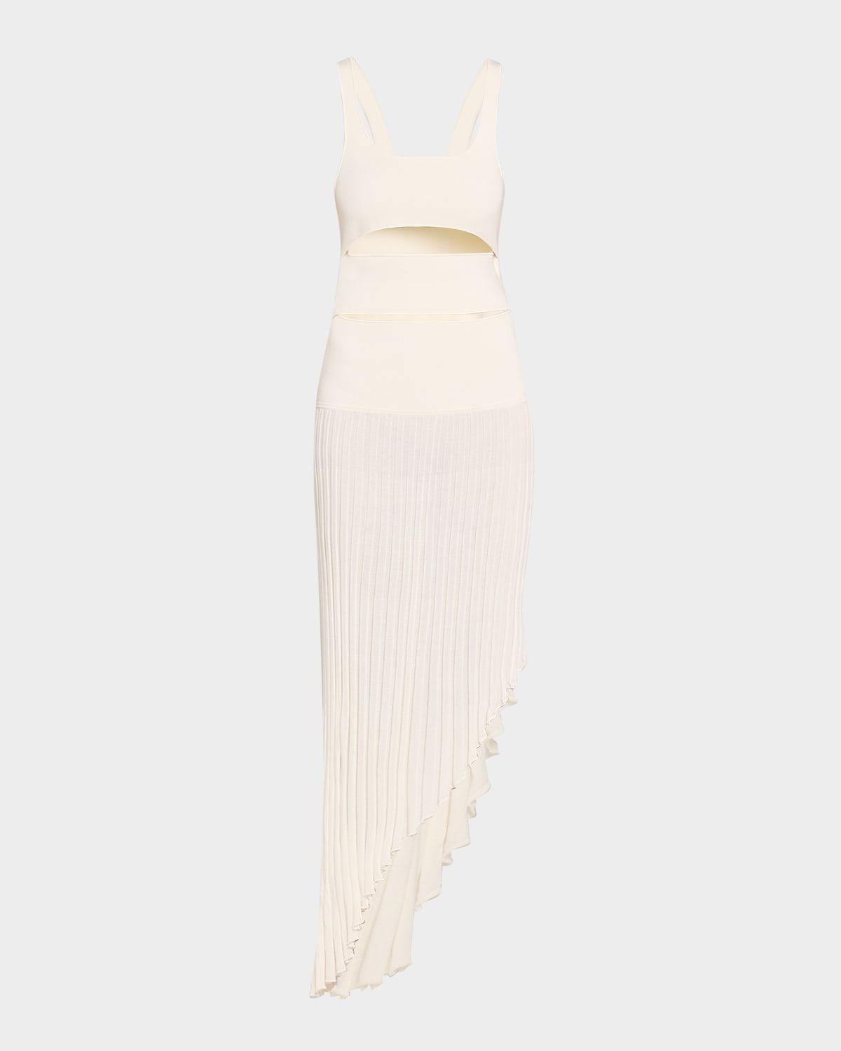 slash asymmetric midi tank dress