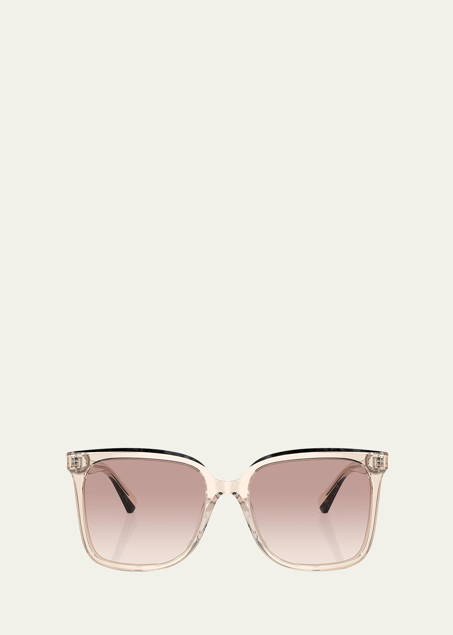 sleek acetate square sunglasses