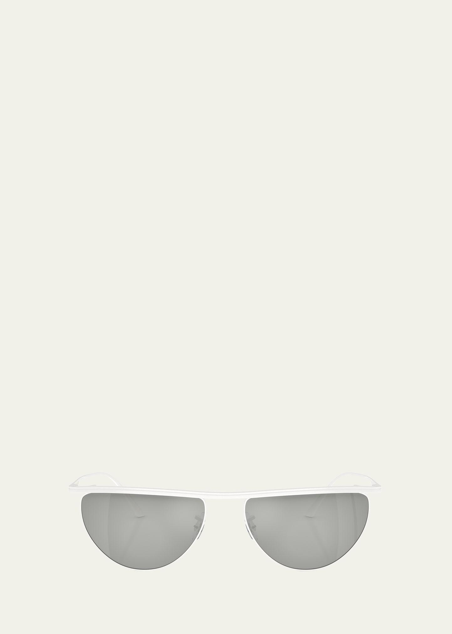 sleek metal windsor rim sunglasses