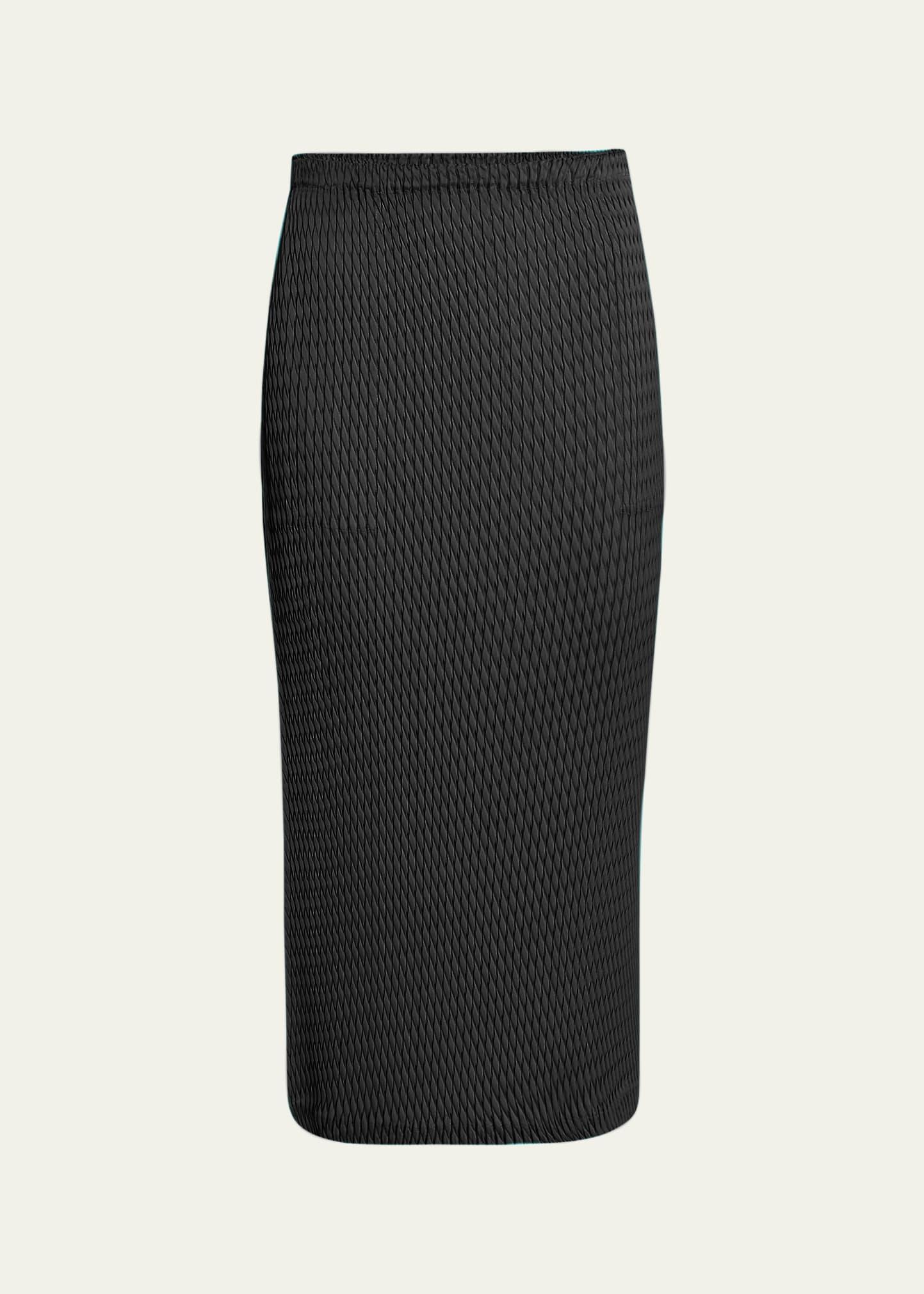 sleek pleats midi skirt
