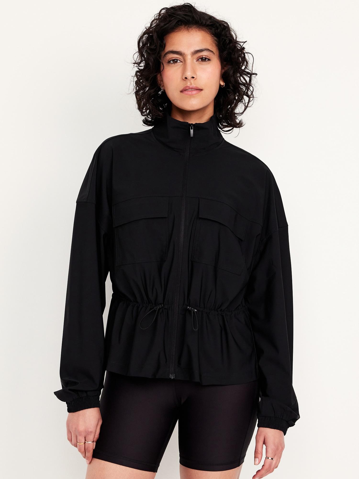 sleektech oversized cinched-waist jacket