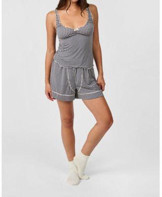 sleep lettuce edge tank boxer short pajama set