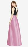sleeveless a-line satin dress with pockets