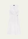 sleeveless a-line wrap dress