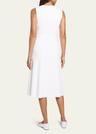 sleeveless a-line wrap dress