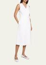 sleeveless a-line wrap dress
