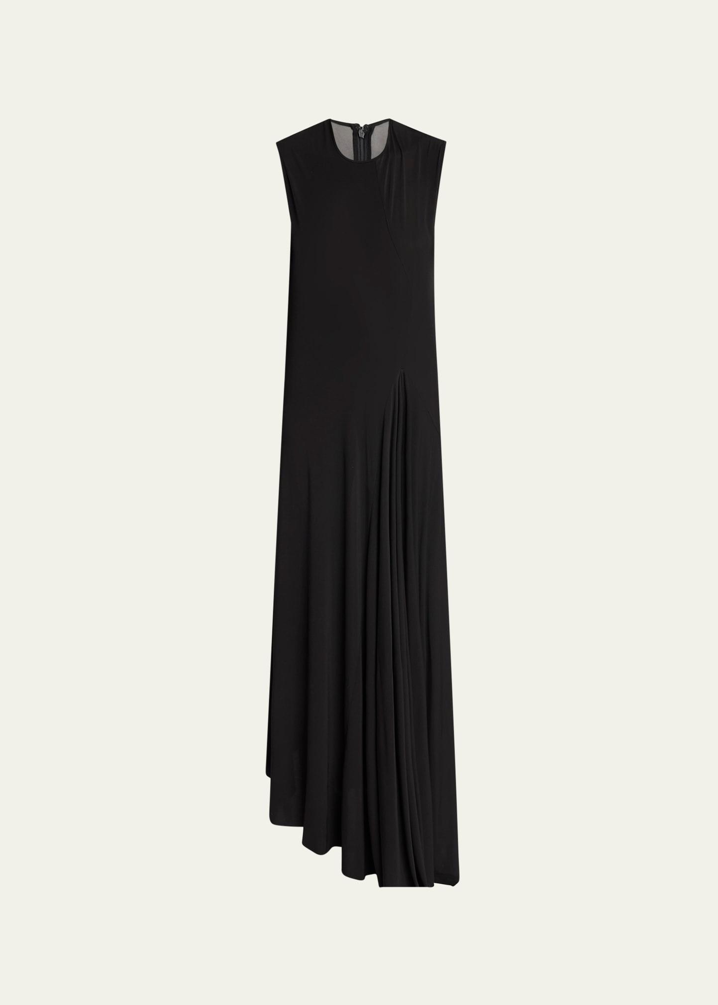 sleeveless asymmetric maxi dress