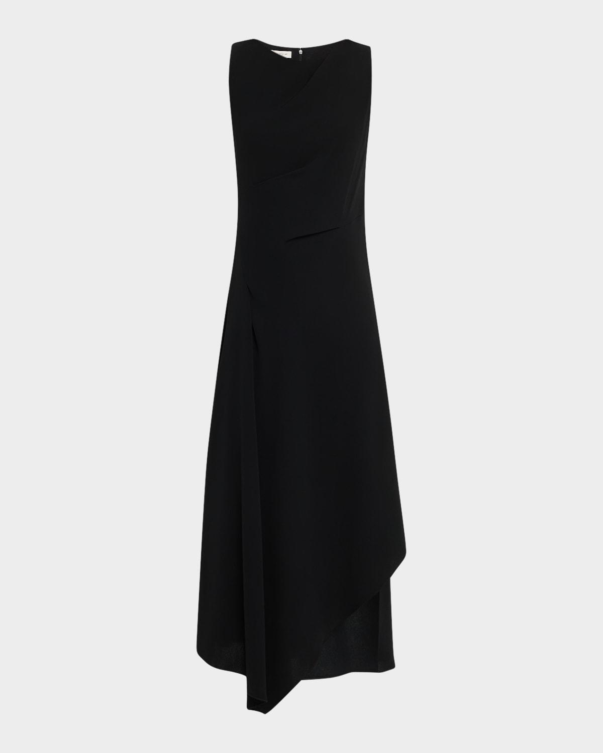 sleeveless asymmetric maxi dress