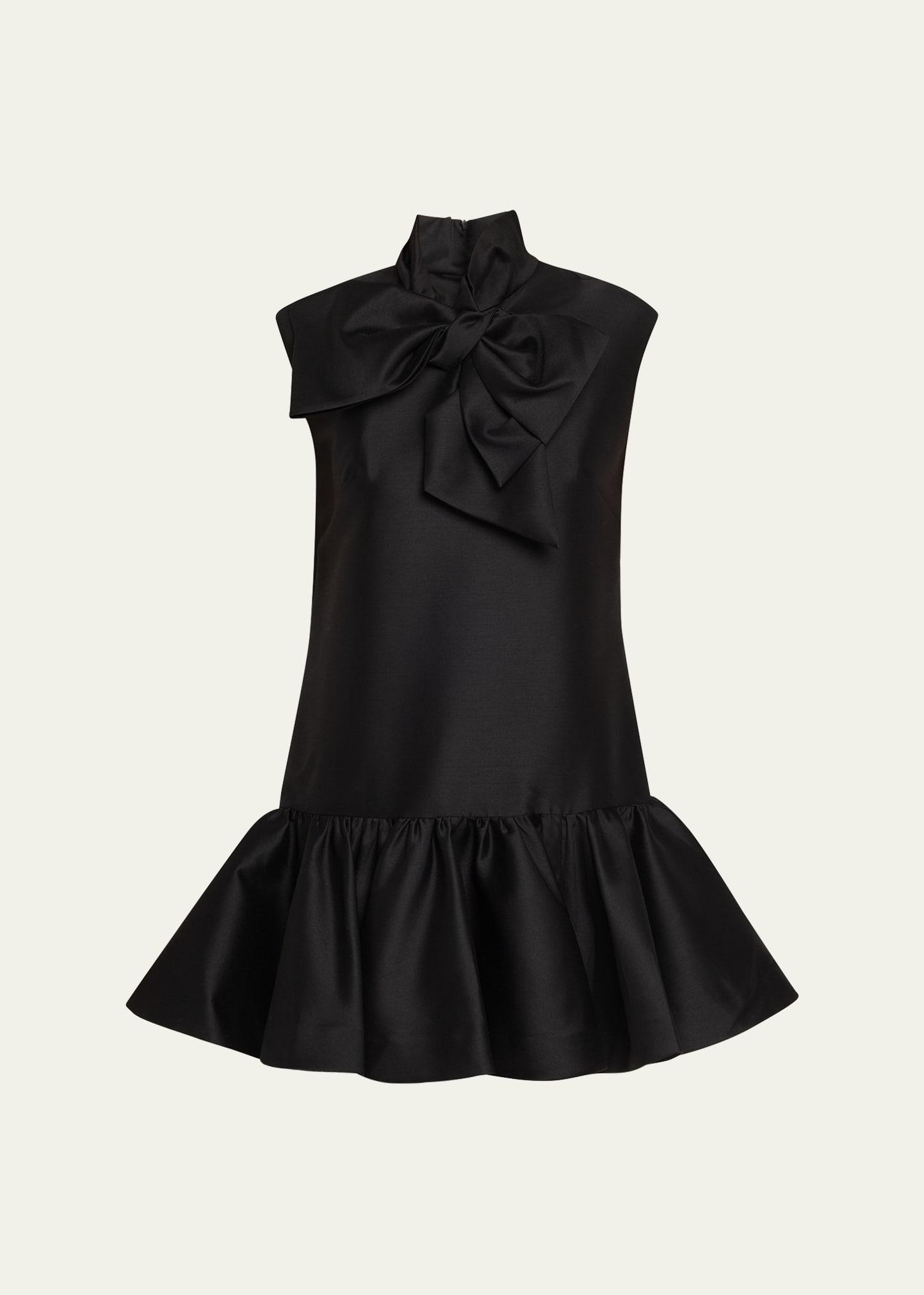 sleeveless bow mini dress