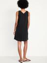 sleeveless button-front mini dress