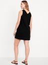 sleeveless button-front mini dress