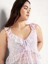 sleeveless cascading ruffle top