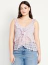 sleeveless cascading ruffle top