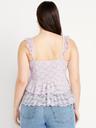 sleeveless cascading ruffle top