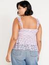 sleeveless cascading ruffle top