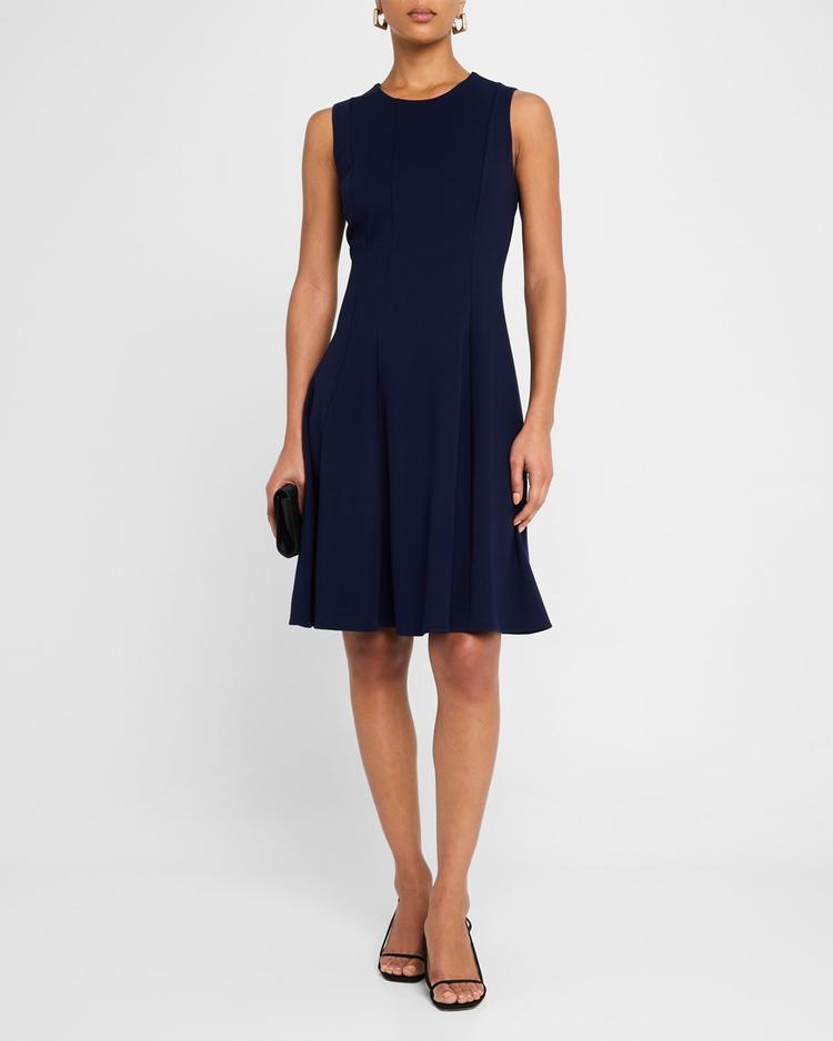sleeveless compact knit dress