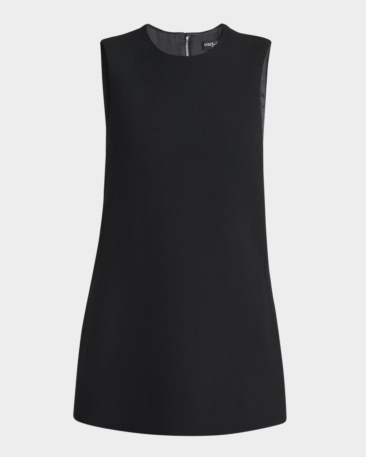 sleeveless crepe mini dress