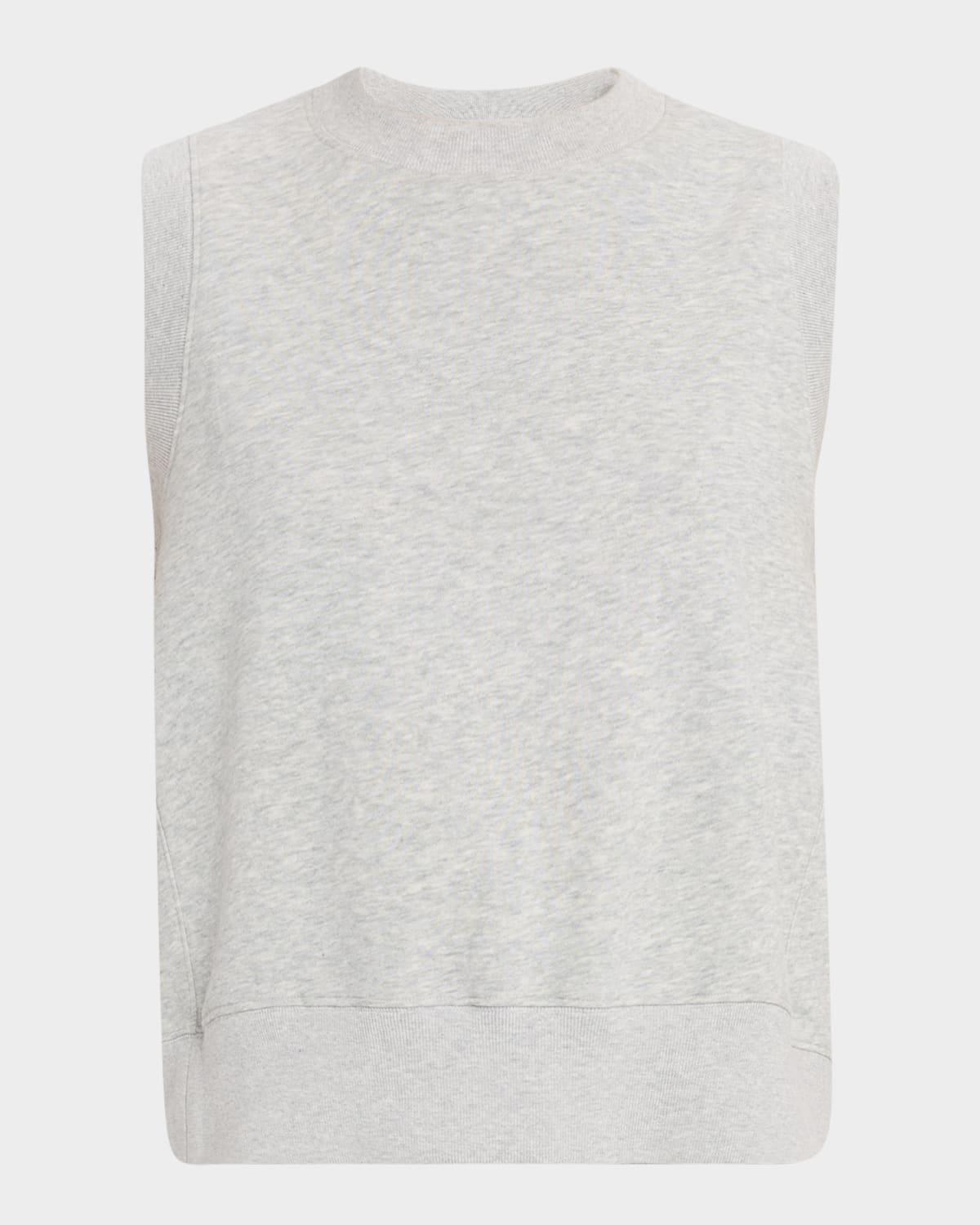 sleeveless crewneck sweatshirt