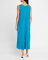 sleeveless crinkled silk midi dress