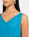 sleeveless crinkled silk midi dress
