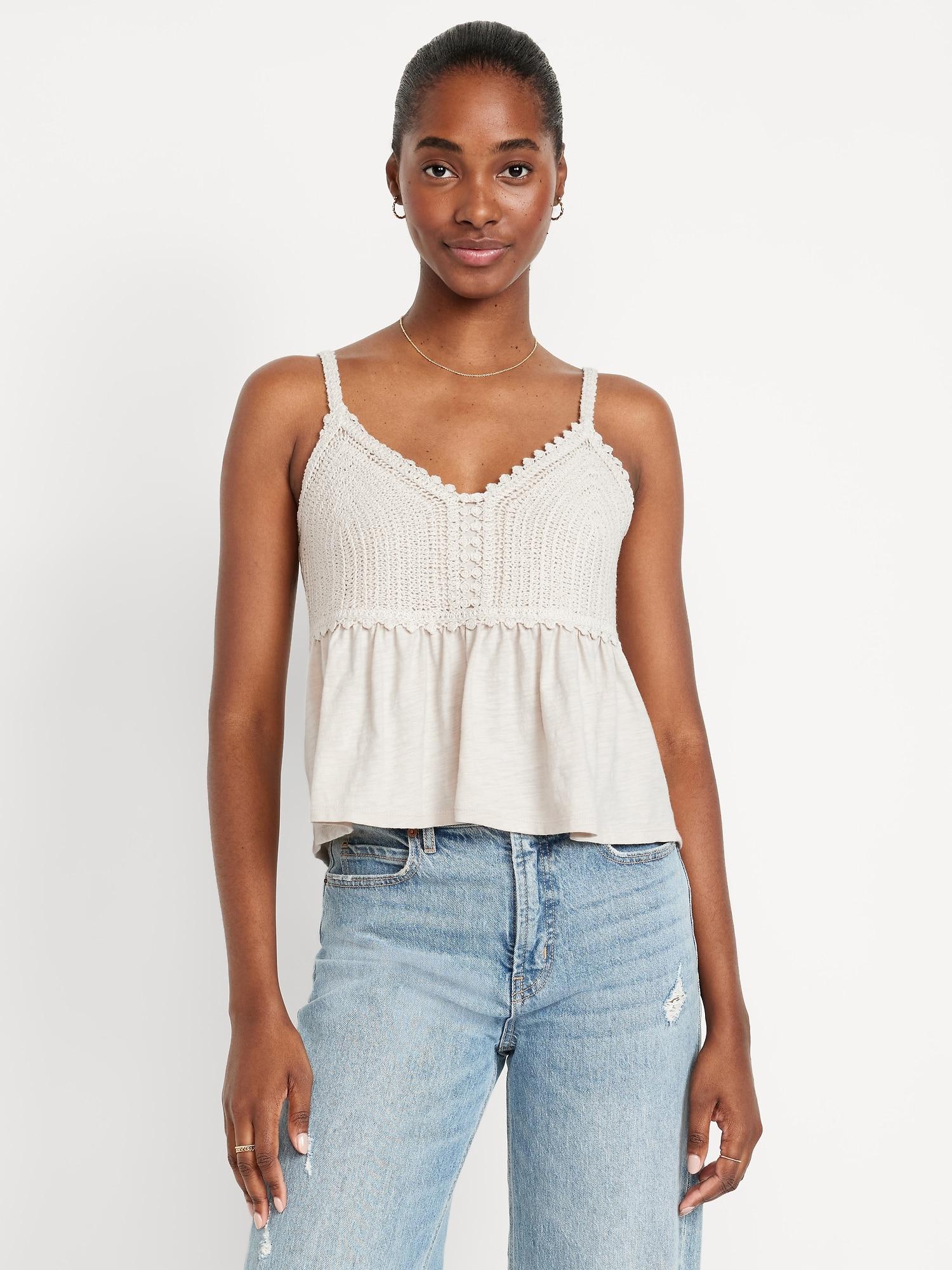 sleeveless crochet top