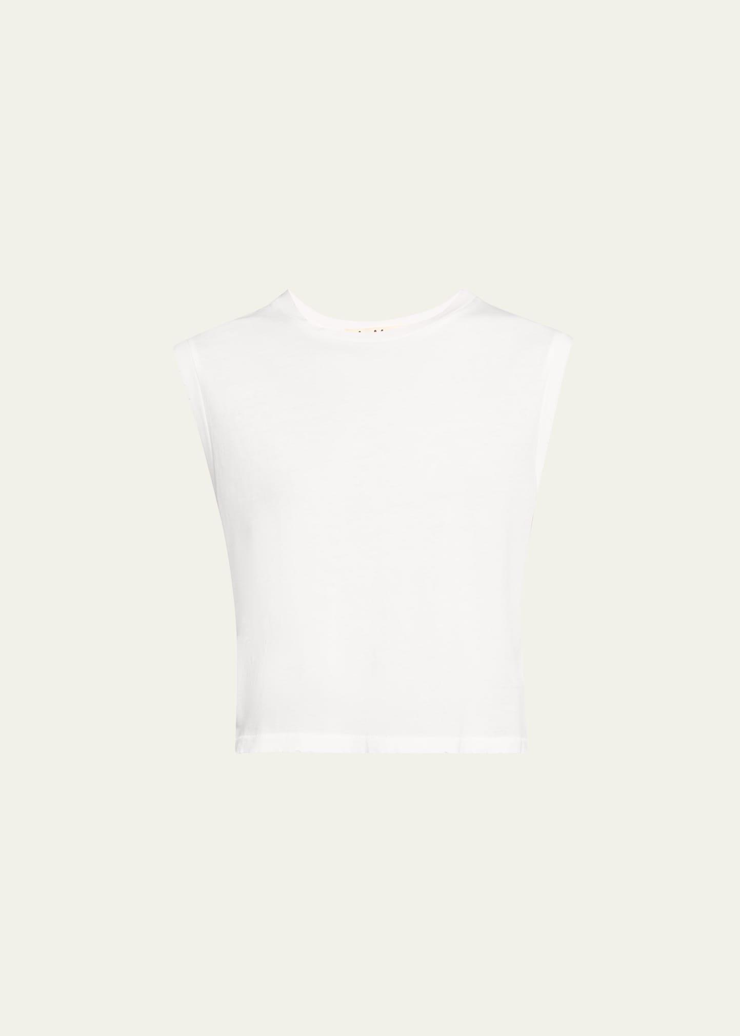 sleeveless cropped babe tee
