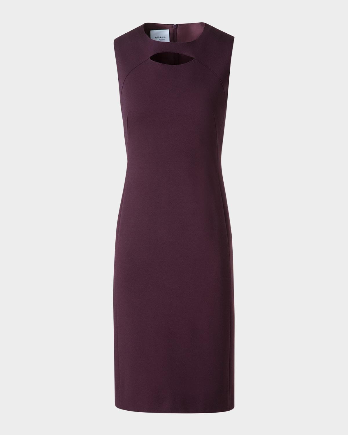 sleeveless cut-out jersey dress