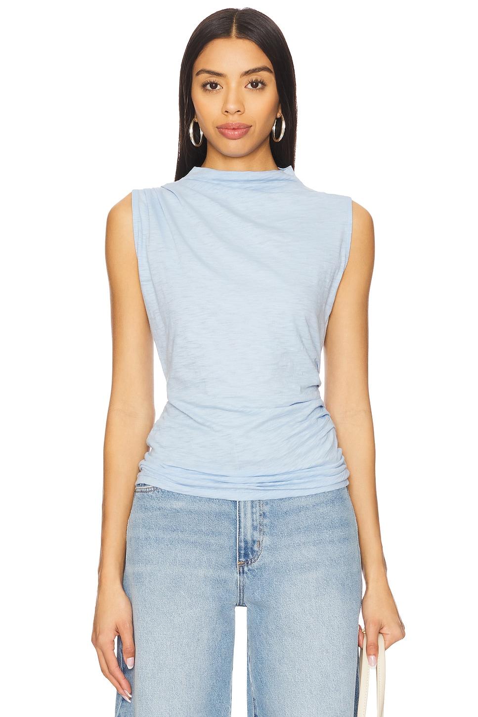 sleeveless draped top