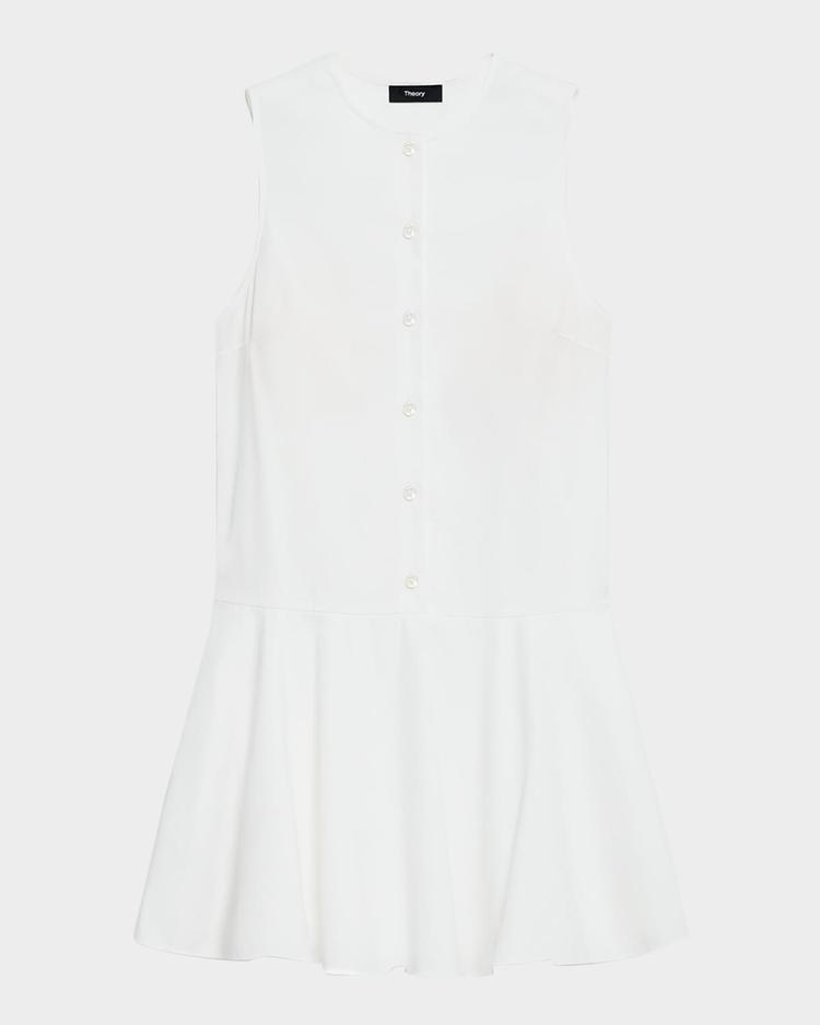 sleeveless drop-waist mini dress