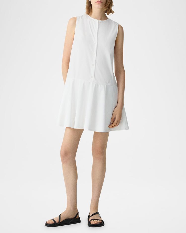sleeveless drop-waist mini dress
