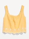 sleeveless eyelet top
