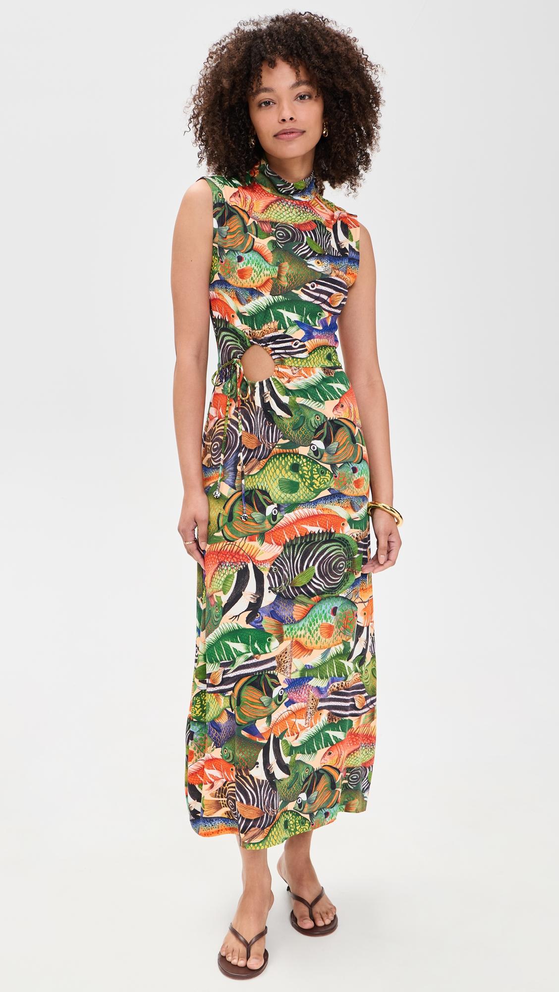 sleeveless fish sea dress