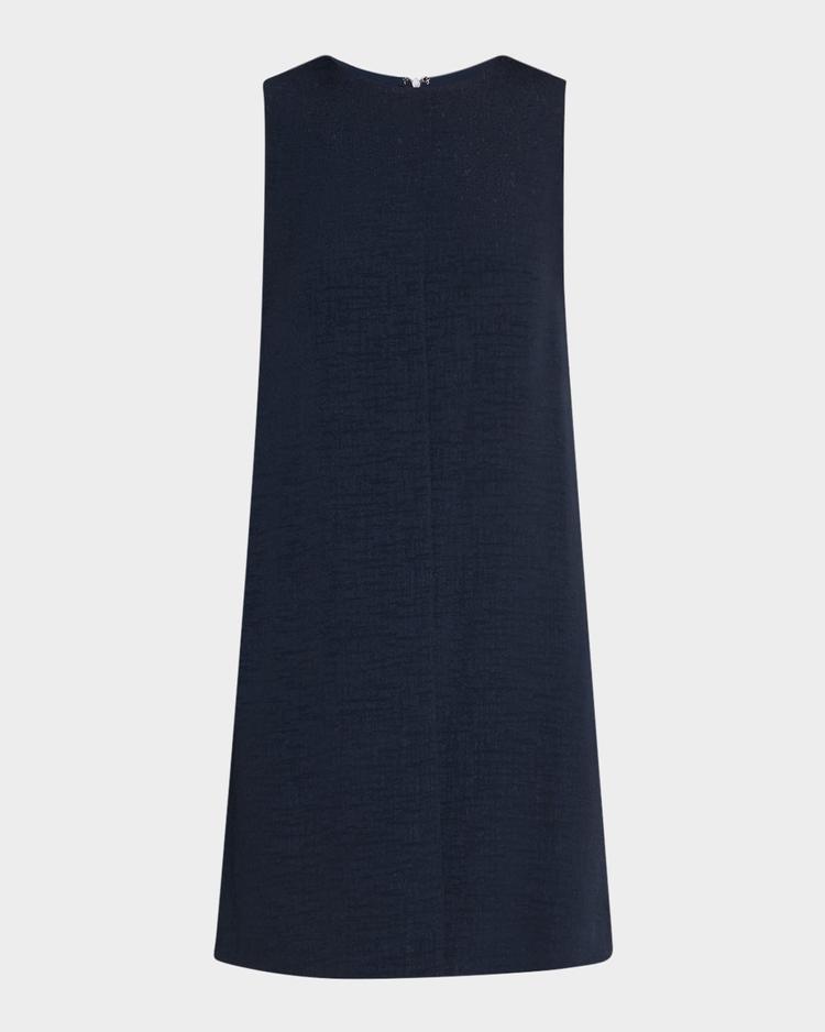 sleeveless front-slit tunic mini dress