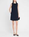 sleeveless front-slit tunic mini dress