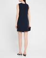 sleeveless front-slit tunic mini dress