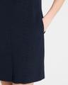 sleeveless front-slit tunic mini dress