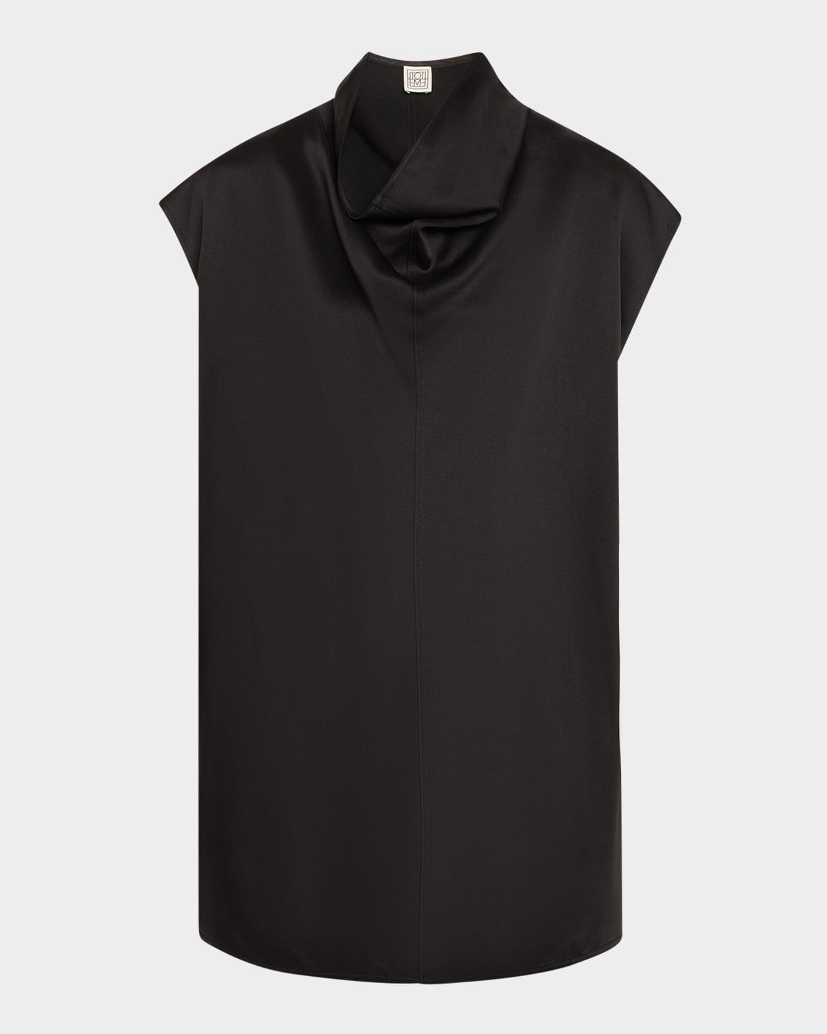 sleeveless funnel neck top