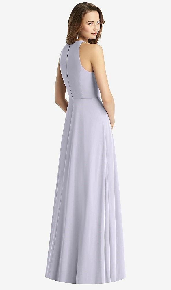 sleeveless halter chiffon maxi dress