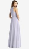 sleeveless halter chiffon maxi dress