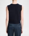 sleeveless henley shell
