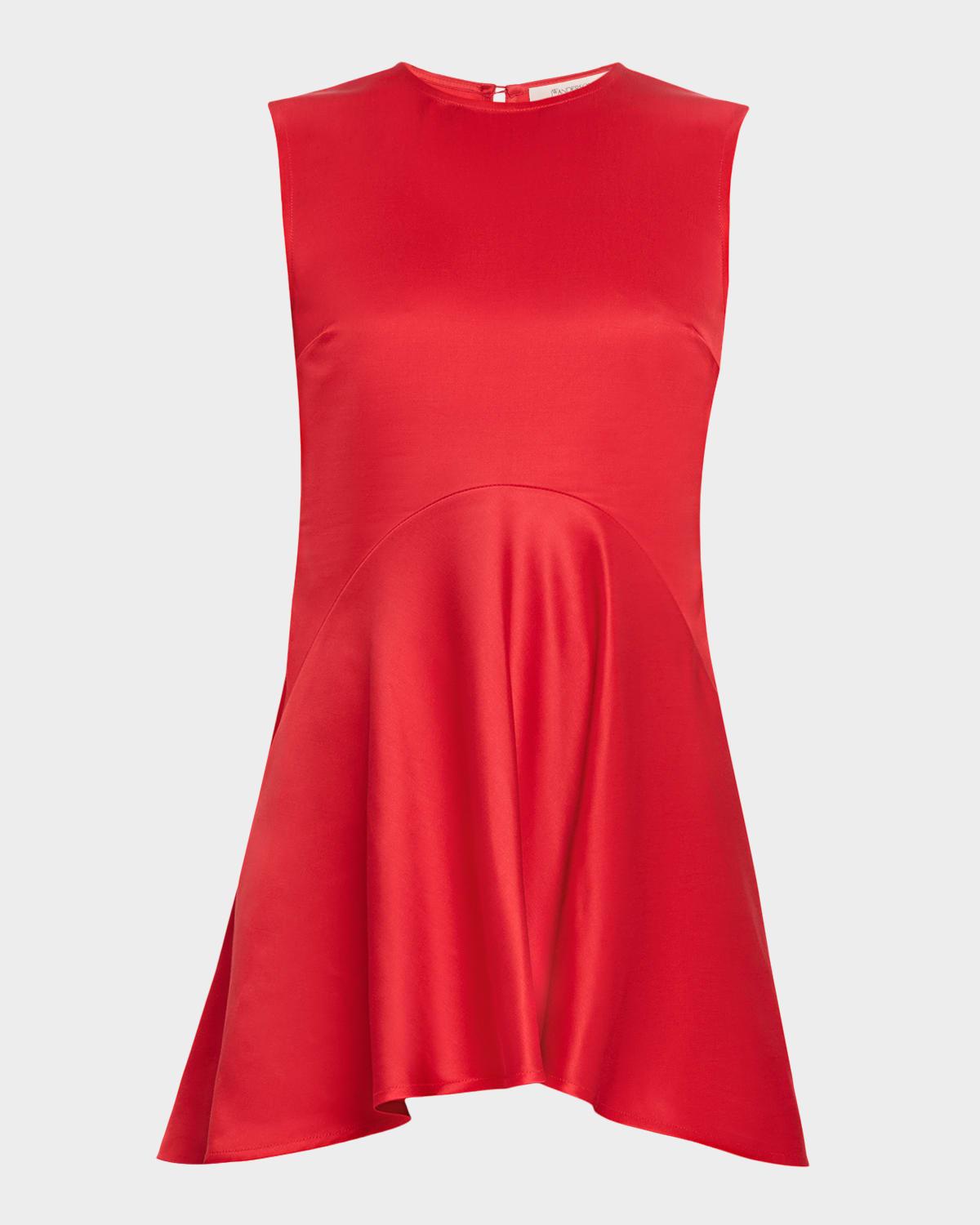 sleeveless high-low peplum top