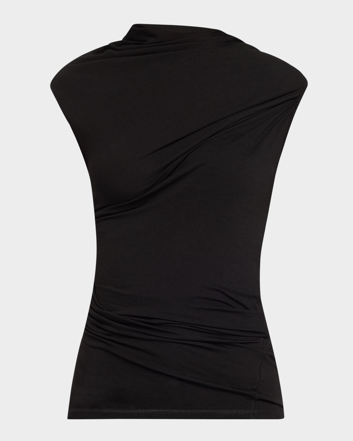 sleeveless jersey wind top