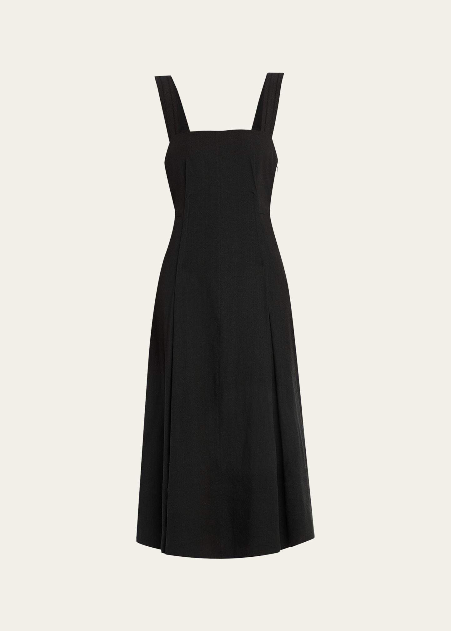 sleeveless linen-blend cami dress