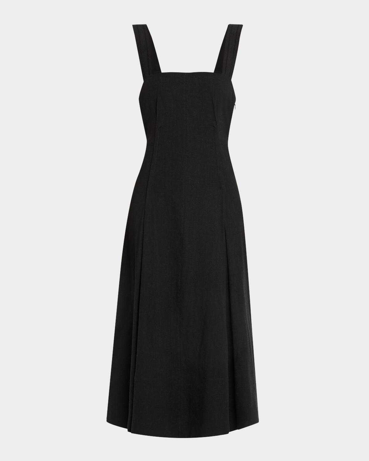 sleeveless linen-blend cami dress