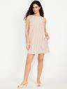 sleeveless linen-blend mini shift dress