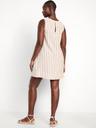 sleeveless linen-blend mini shift dress